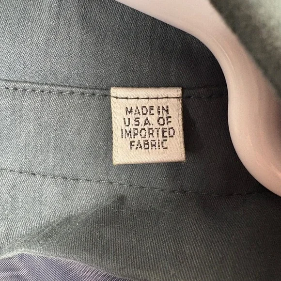 London Fog Men's Double-Breasted Belted Trench Coat 42 REG Green Made in USA